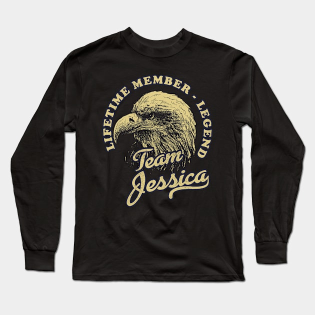 Jessica Name - Lifetime Member Legend - Eagle Long Sleeve T-Shirt by Stacy Peters Art